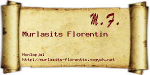 Murlasits Florentin névjegykártya